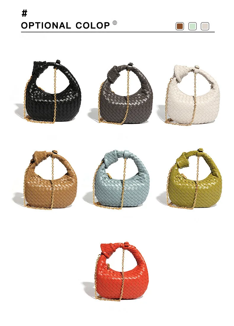 DHgate.com:2024Trendy 7-Color Handwoven Leather Shoulder Bag