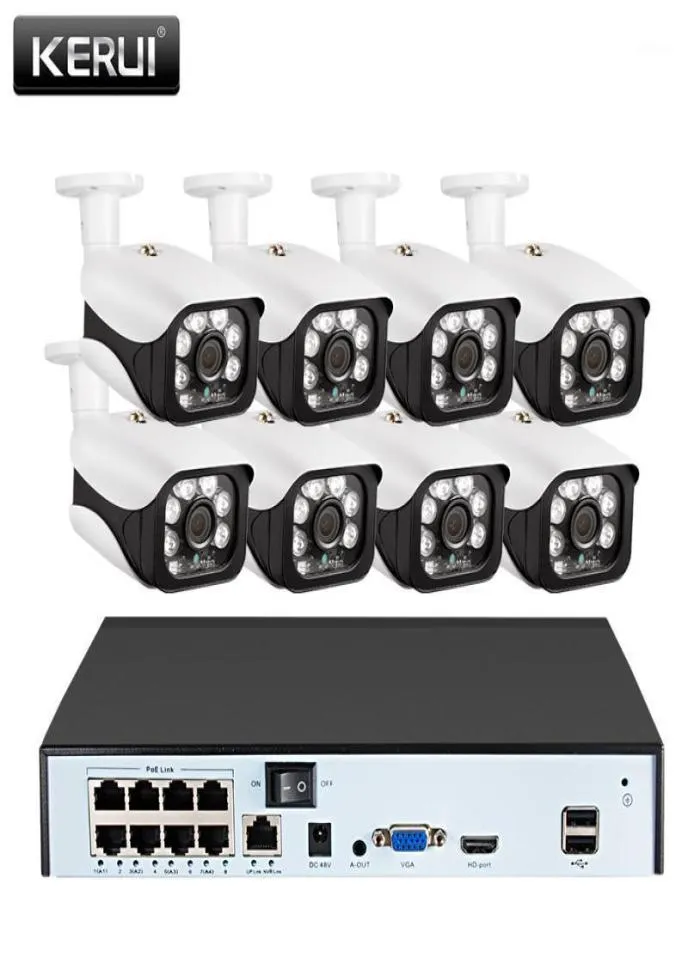 Kerui HD 8ch NVR Camera Wireless CCTV Outdoor IP -camera 5MP WiFi Home Security Video Surveillance Motion Detectie Alarm NVR Kit18836338