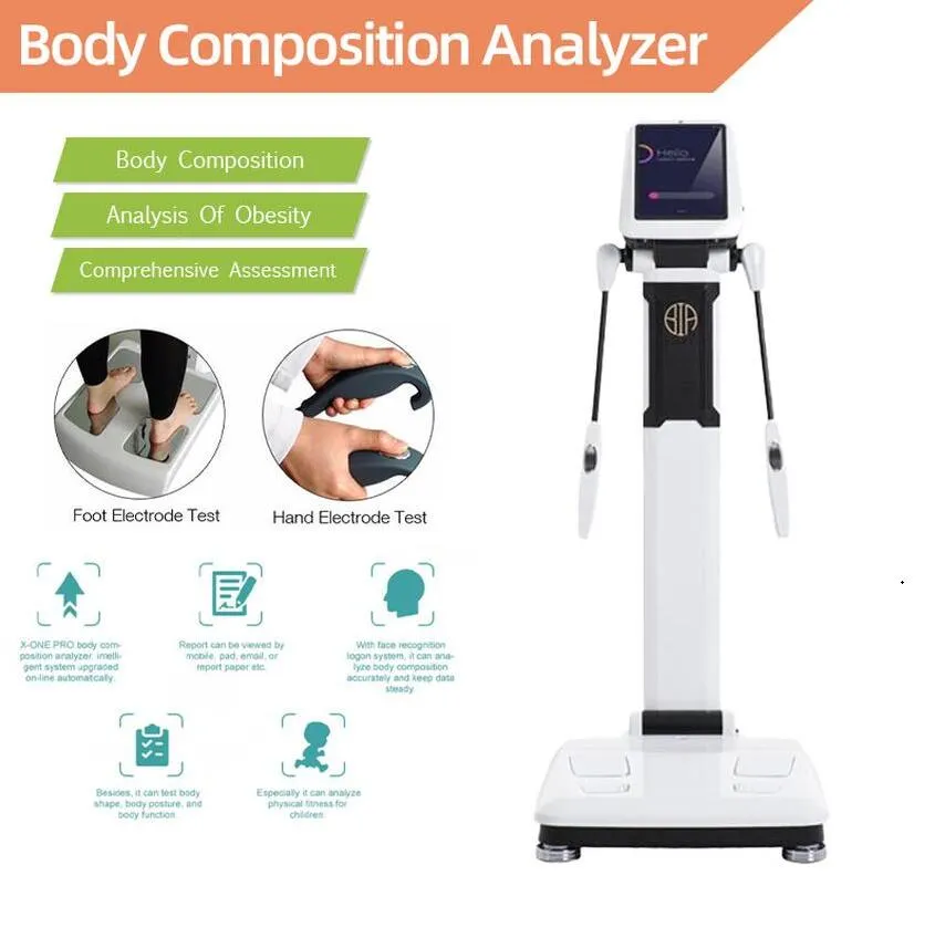 Professionell Intelligent Human Element Analyzer för bantning av bodys skanneranalysator inbody fett testmaskin vertikal kroppskomposition indexanalys utrustning