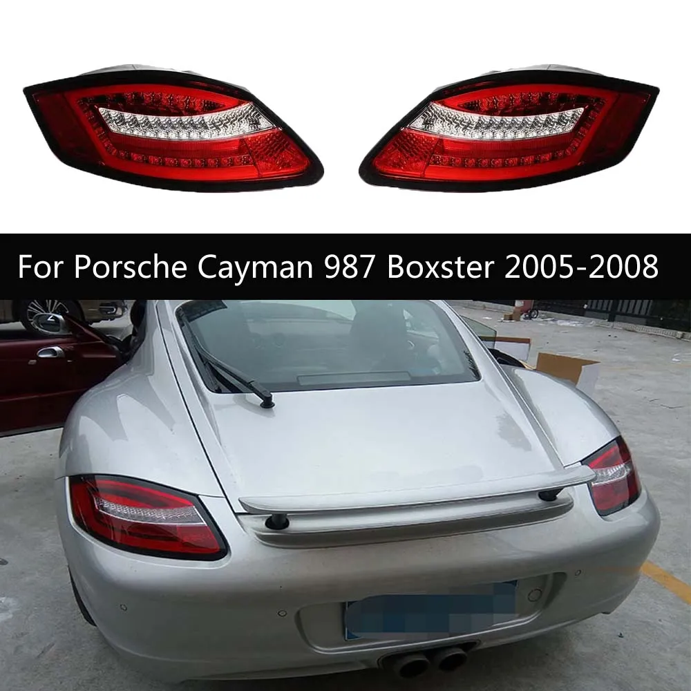 Feux arrière de voiture assemblage brouillard stationnement feux de recul feu arrière pour Porsche Cayman 987 Boxster 2005-2008 dynamique Streamer clignotant