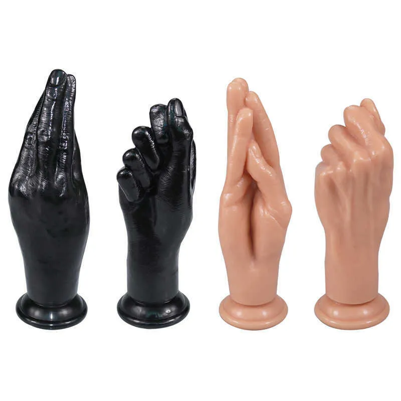 Schoonheidsartikelen tlemeny simulatie vuist dildo hand touch g-spot anale plug vaginale masturbatie pvc zuignap sexy speelgoed voor unisexy paren gay