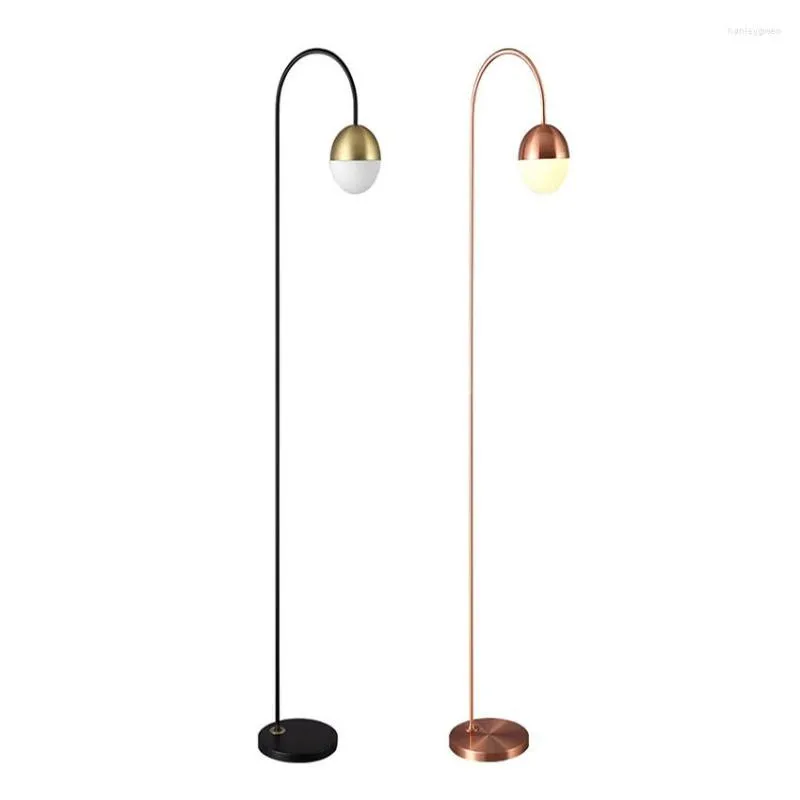 Lampadaires Postmoderne Loft Creative LED Lampe Or Rose Noir En Option Simple Chambre Éclairage Restaurant Station Debout