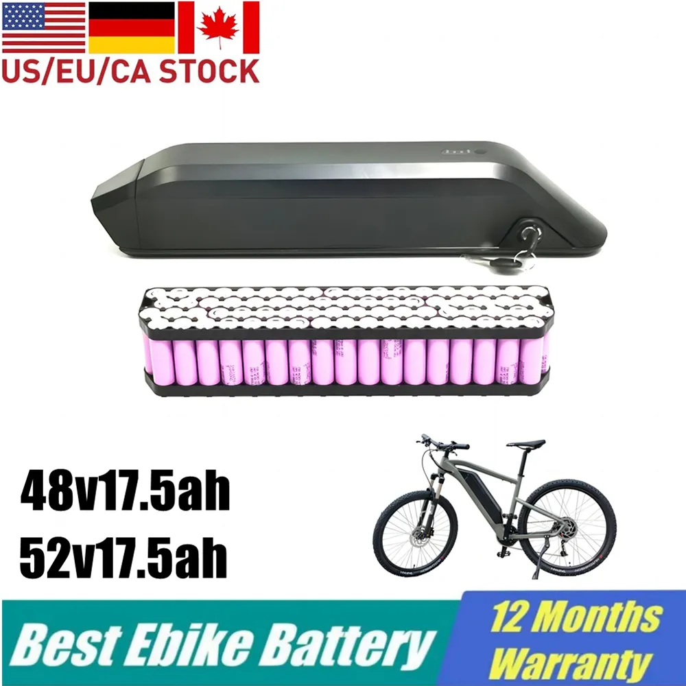 Himiway Elektrofahrradbatterie 48 V 17,5 Ah Reention Kirin Batterie 52 V Seitenauslösebatterien Pack für 750 W 1000 W mit Ladegerät für MagiCycle E-Bike