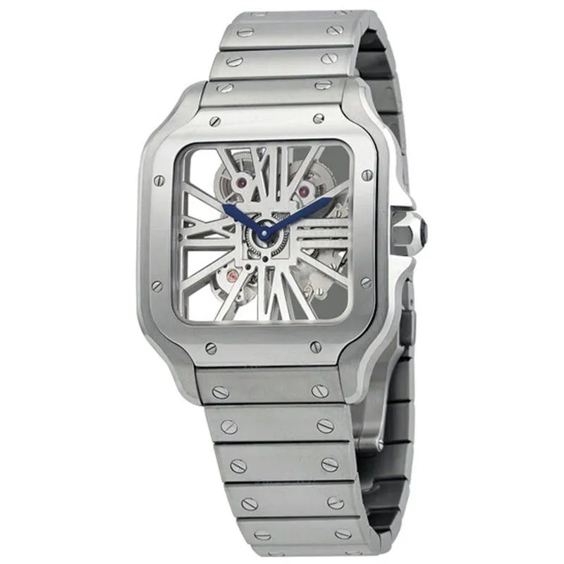 2023 U1 Top-klass AAA Luxury Skeleton Hand Wind Watch for Men Classic Swiss Automatic-Mechanical Movement Watches Designer Rostfritt stål Remskelett