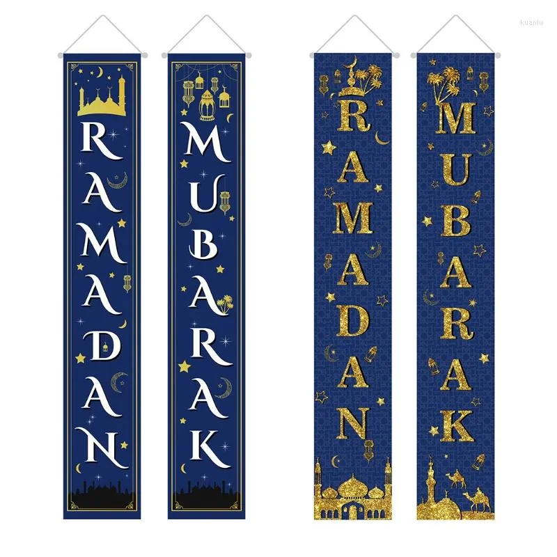 Party Decoration Muslim Ramadan Door Porch Couplet Eid Mubarak Outdoor for Banner Flag Decor 29ef