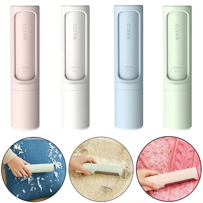 Reusable Washable Manual Lint Sticking Rollers Sticky Picker Sets Cleaner Lint Roller Pets Hair Remover Brush dog cleaning tool RRC531
