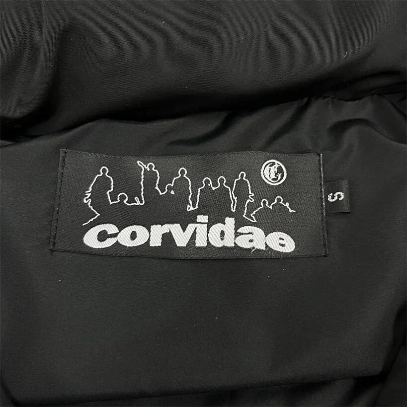 Corvidae Puffer Down Jacket: Detachable Hood, Warmth