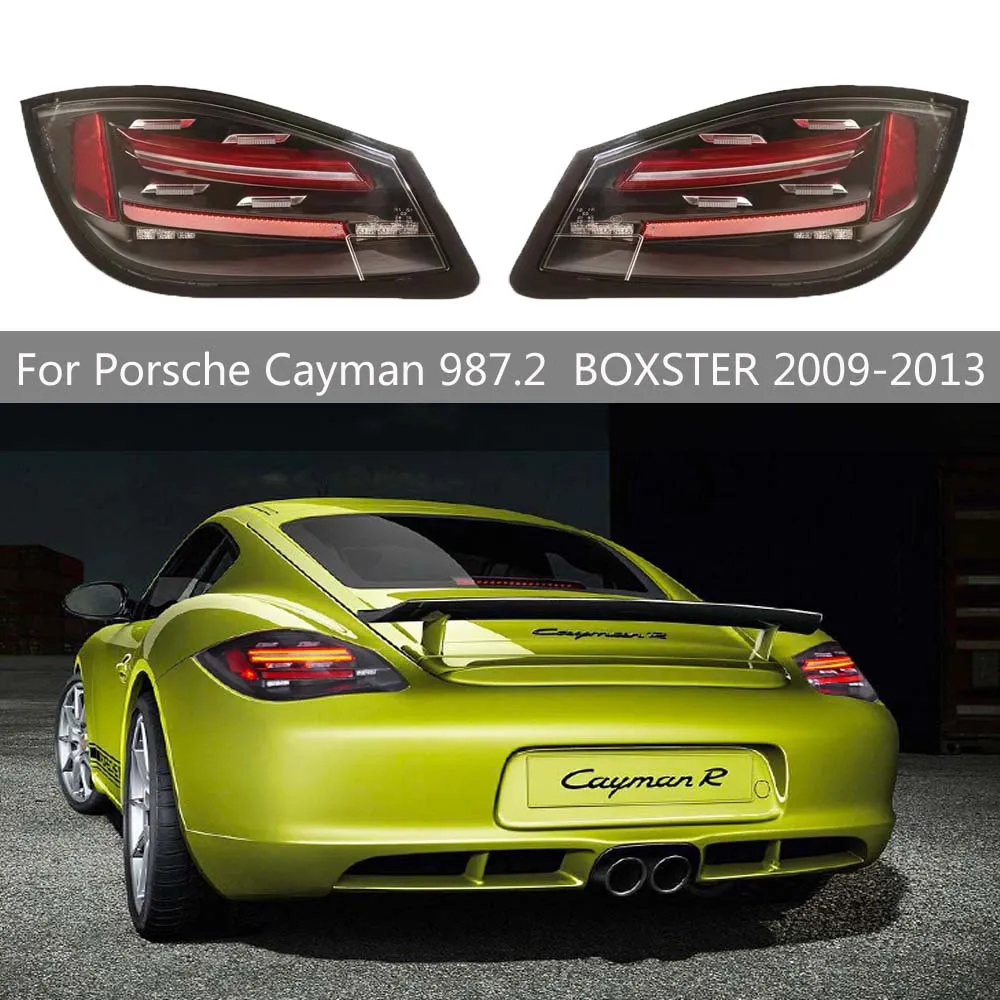 Bil TAILLIIGHTS MONTERING FOG REVERSE PARKERING RUNKTLIGHTER BAKSLAMP FￖR PORSCHE CAYMAN 987.2 BOXSTER LED TAIL LIGHT 2009-2013