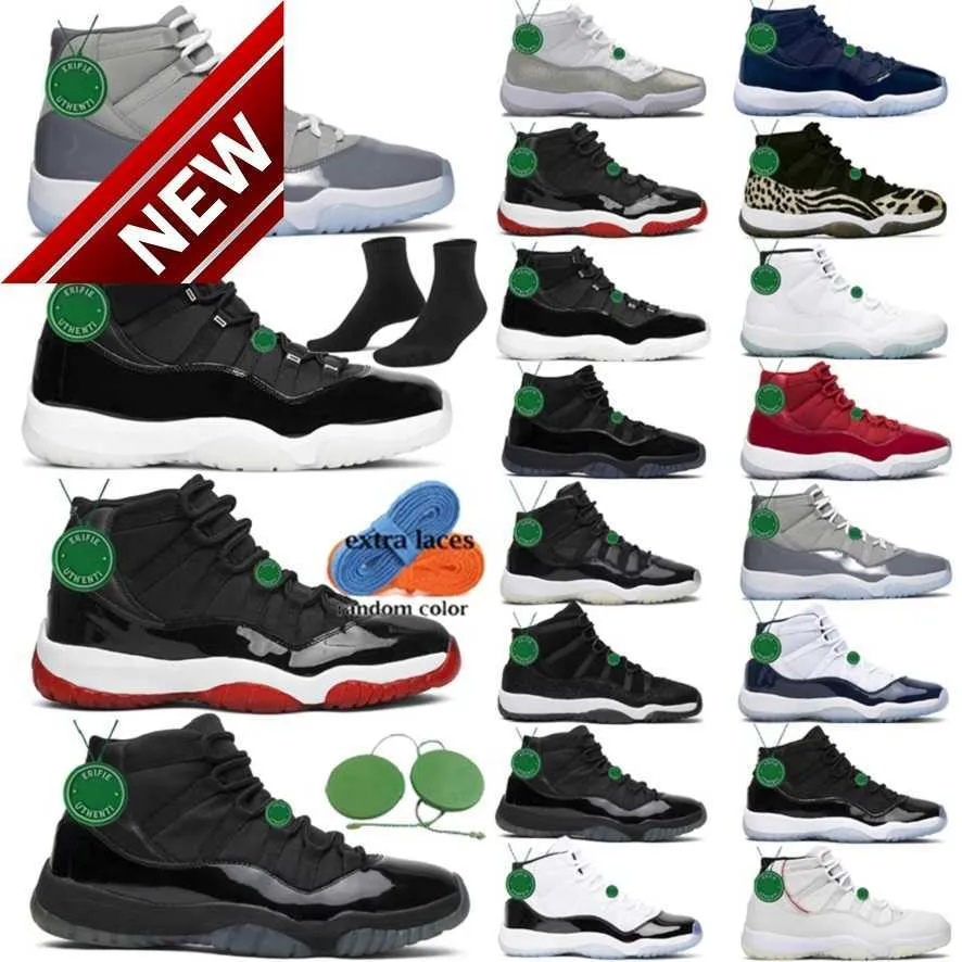 ₩46,521에서 Airs OG Top High Cherry 11 농구화 Cool Grey Jordens 11s Sneakers