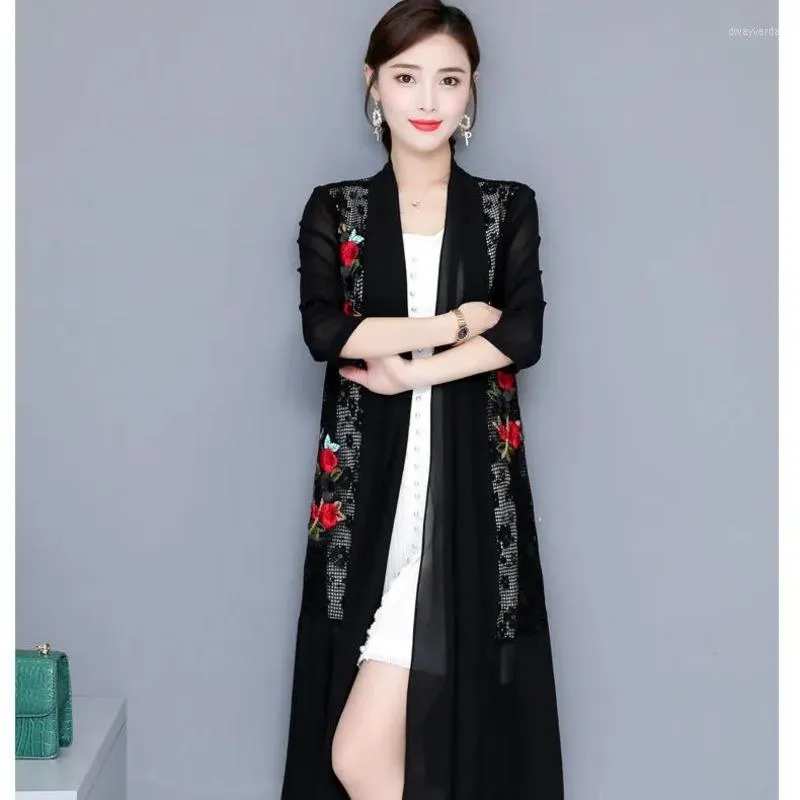 Ladies long chiffon clearance jackets