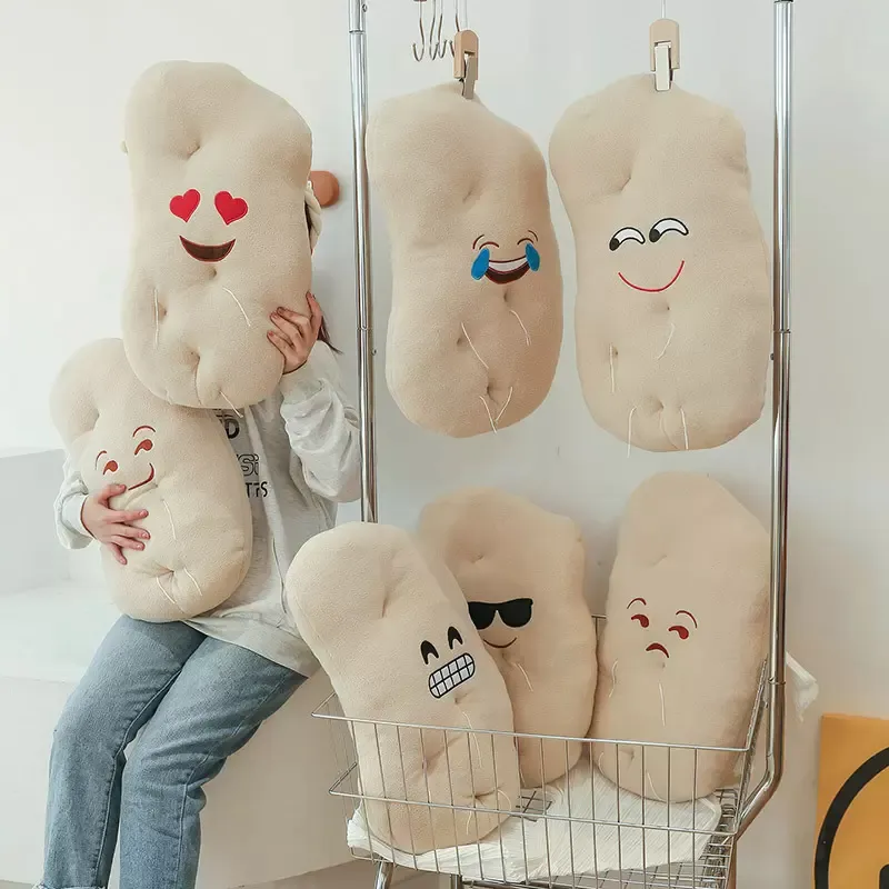 플러시 인형 귀여운 부드러운 슬픈 감자 플러시 장난감 베개 소파 쿠션 소녀 선물