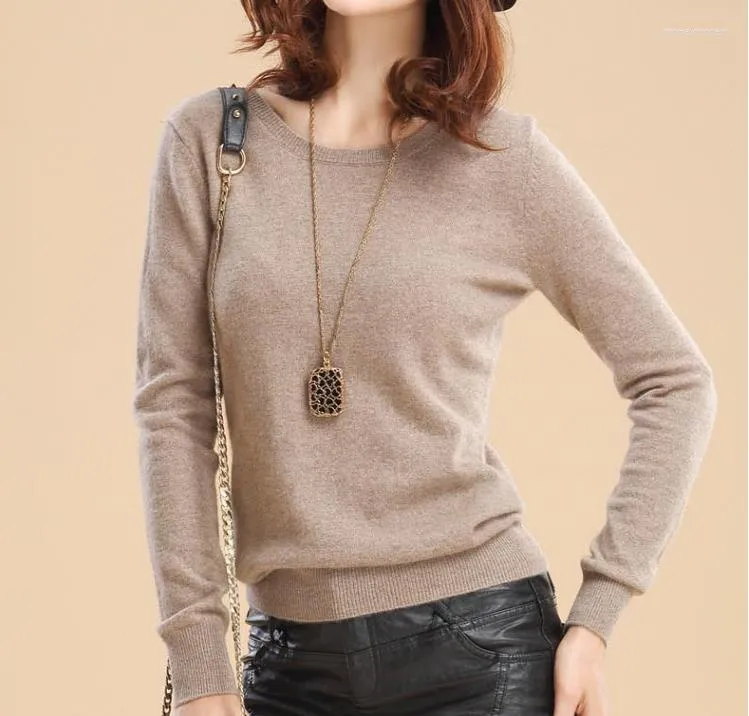 Women's Sweaters 2022 Autumn Winter Female Clothing All-match Solid Color Basic Long-sleeve Sweater Women Cashmere Pullover