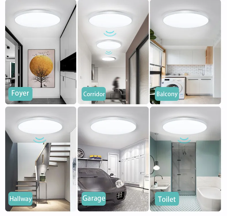 Radar Sensor LED Plafonniers Auto Delay motion light Smart Home Lighting Plafonnier Pour Chambre Couloirs Couloir foyer économie d'énergie