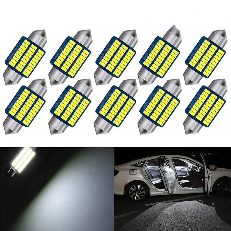 C5wof LED LED -Glühbirne Canbus 31 mm 36 mm 39 mm 41 mm 7000k Weiß Auto Innenkuppel Lesart Map Nummernschild Light Trunk Lampe