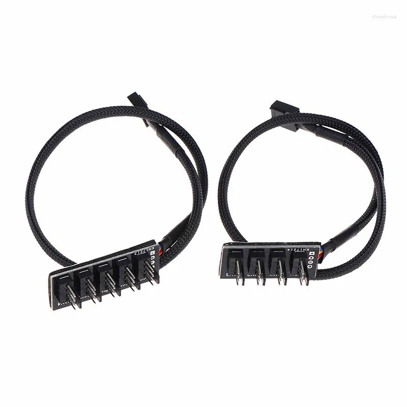 Datorkablar PC Cooler Fan Power Cable 1 Kvinna till 4 Male 4Pin Socket Hub Splitter för 3Pin4Pin PWM -kylning