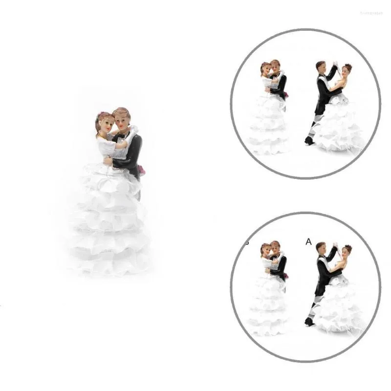 Festive Supplies Adorable Resin Fine Workmanship Weeding Couple Figurines Cake Topper Wedding Ornament Home Accessories