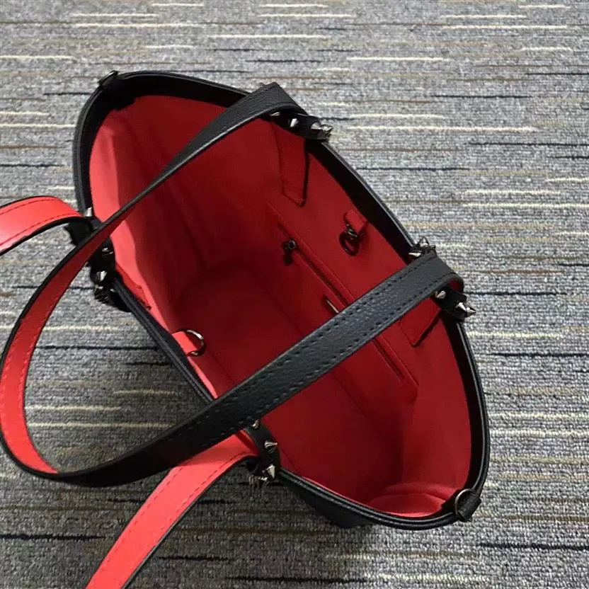 Frauen Druckdesignertaschen rot unten tragbare Kleinkapazität Einkaufstasche Eins Schulterbeutel Handtaschen Real Leder Brieftasche Cross 2643