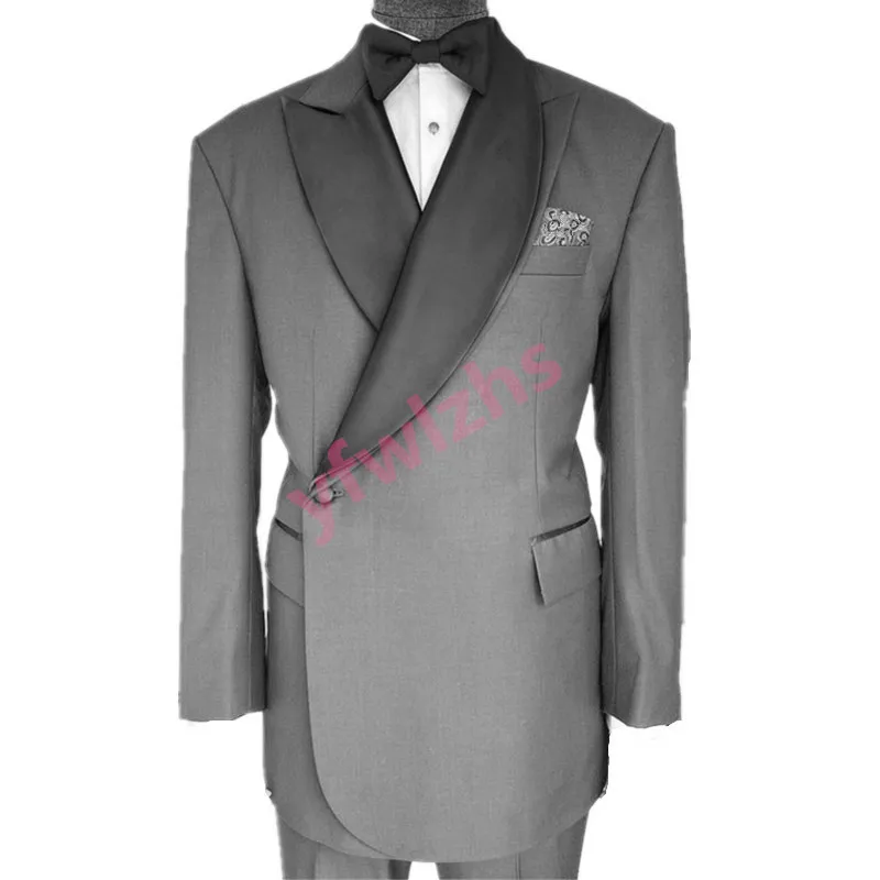 Wedding Tuxedos One Button Mens Suit Shawl Lapel Formal Business Mens Jacket Blazer Groom Tuxedo Coat Pants 2113