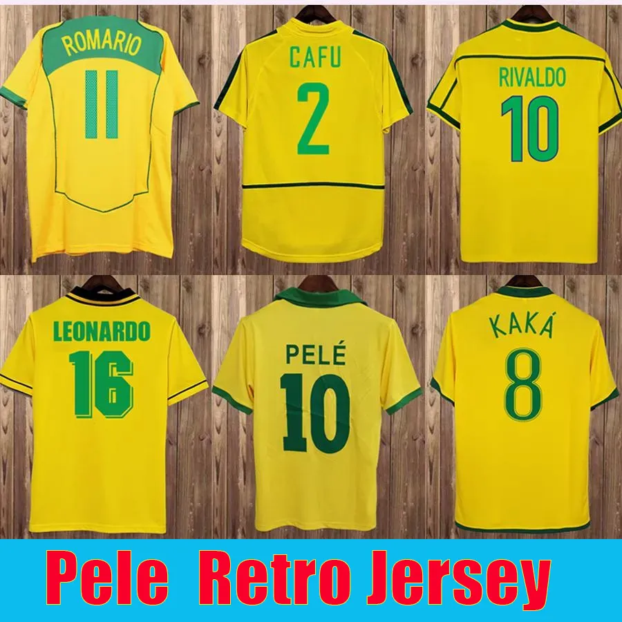 1998 Dunga Retro Mens voetbalshirts 1994 Romario Pele Ronaldinho Brazilië Rivaldo Careca Leonardo R. Carlos Fabiano D. Alves Home Away Football Shirts 1957