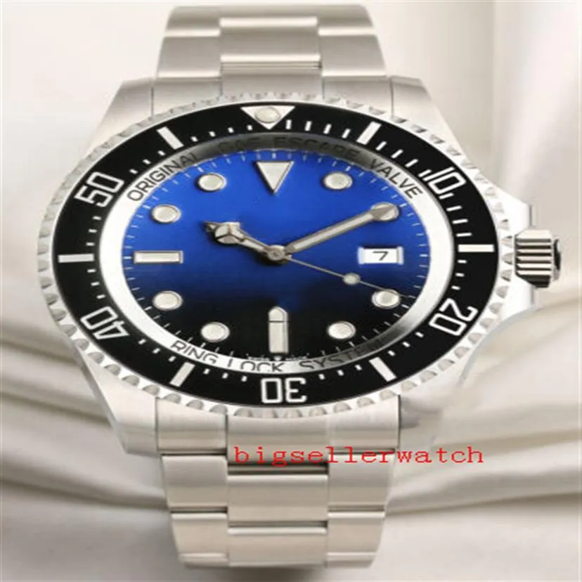 orologi da uomo di lusso 44mm SEA-DWELLER 126660 orologio automatico Lunetta in ceramica Orologi in acciaio inossidabile Chiusura con lucchetto scorrevole 2813 movimento m252J