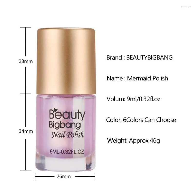 Лак для ногтей BeautyBigbang 6colors 9ml Shell Glimmer блестящий блеск лак лак