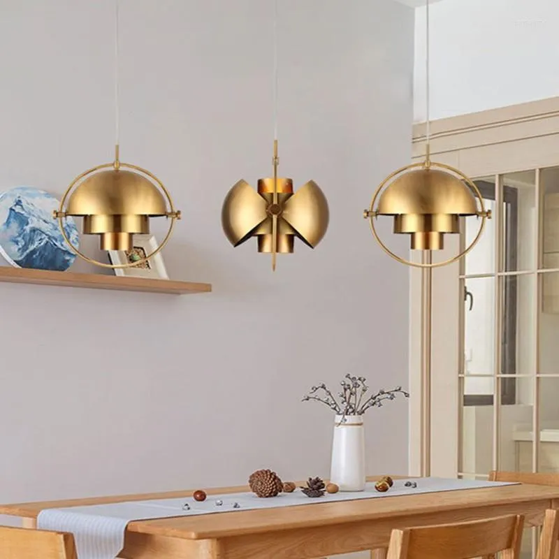 Pendant Lamps Simple Iron Bar Chandelier Lamp Canteen Frosted Glass Ceiling