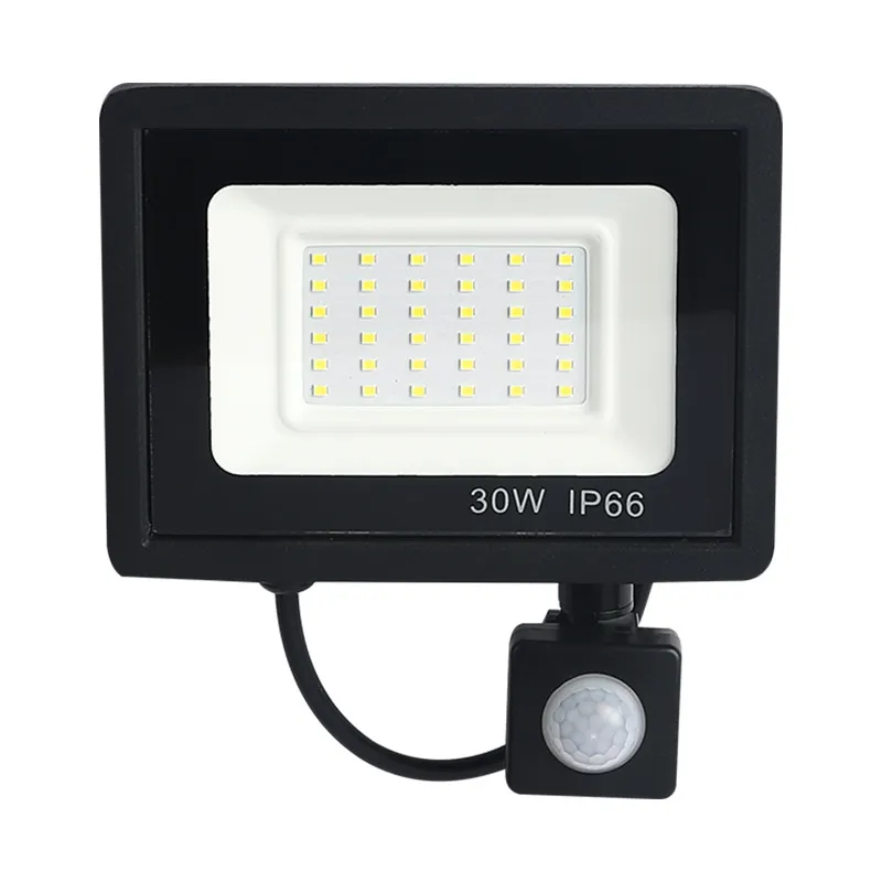 PIRモーションセンサーLED FloodlightIP66防水フラッドライト屋外スポットライトウォールランプリフレクター10W 20W 30W 50W 100W 150W 200W