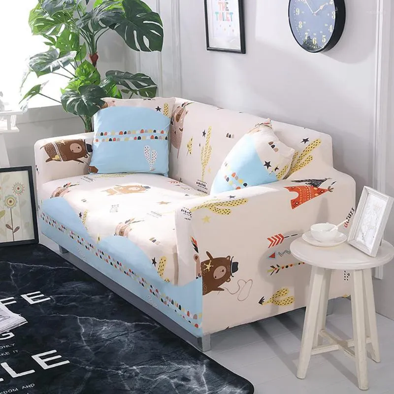 Stol t￤cker stretch soffa slipcover tryckt m￶nster soffa t￤ckm￶bler damm skydd vardagsrum husdjur mjuk hem gadget