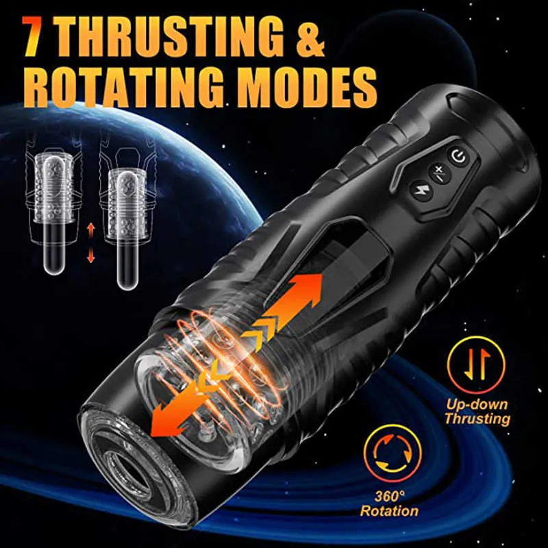 Beauty Items HESEKS Male Automatic Telescopic Rotation Masturbator Vacuum Electric Vibration Blowjob Maturbation Cup Adult sexy Toys For Men