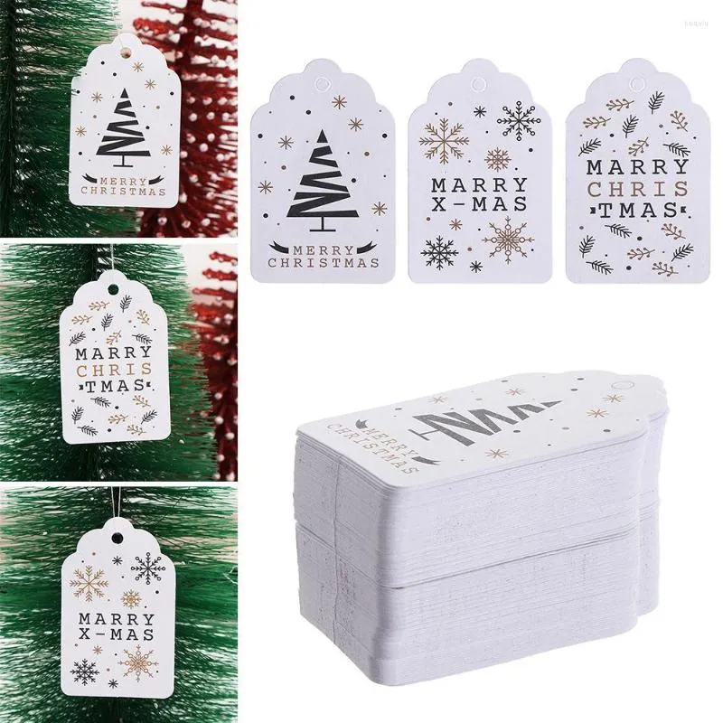 Kerstdecoraties Labels Kraft Tag Hang Tags Paper Diy Gift Wikkel Supplies Party Cards Santa Claus