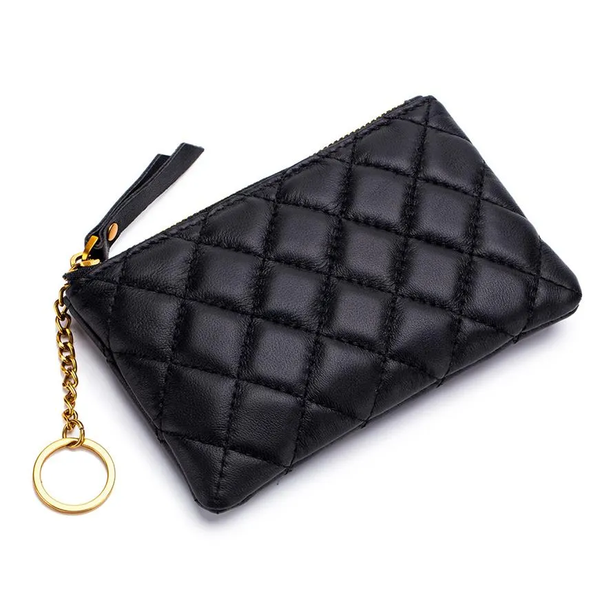 Sheepskin Coin Purse Ladies Mini Rhingela Chain Clutch Key Chain Bag Wallet CL-1830185n