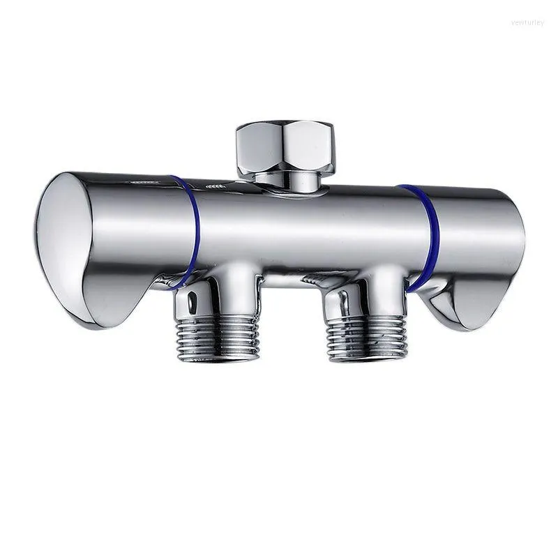 Banyo Lavabo Muslukları Çok Fonksiyonlu Çamaşır Makinesi Bibcock Pirinç Chrome 1 In 2 Out 3 Yollu Tek Soğuk Su Adaptör İpliği G1/2 '