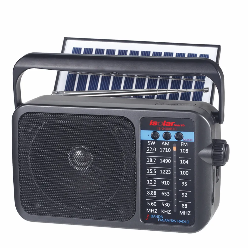 Gelielim Radio rétro portable, radio AM FM courte avec meilleure réception, petite radio vintage avec haut-parleur Bluetooth, prend en charge carte TF/lecteur USB, lampe de poche d'urgence