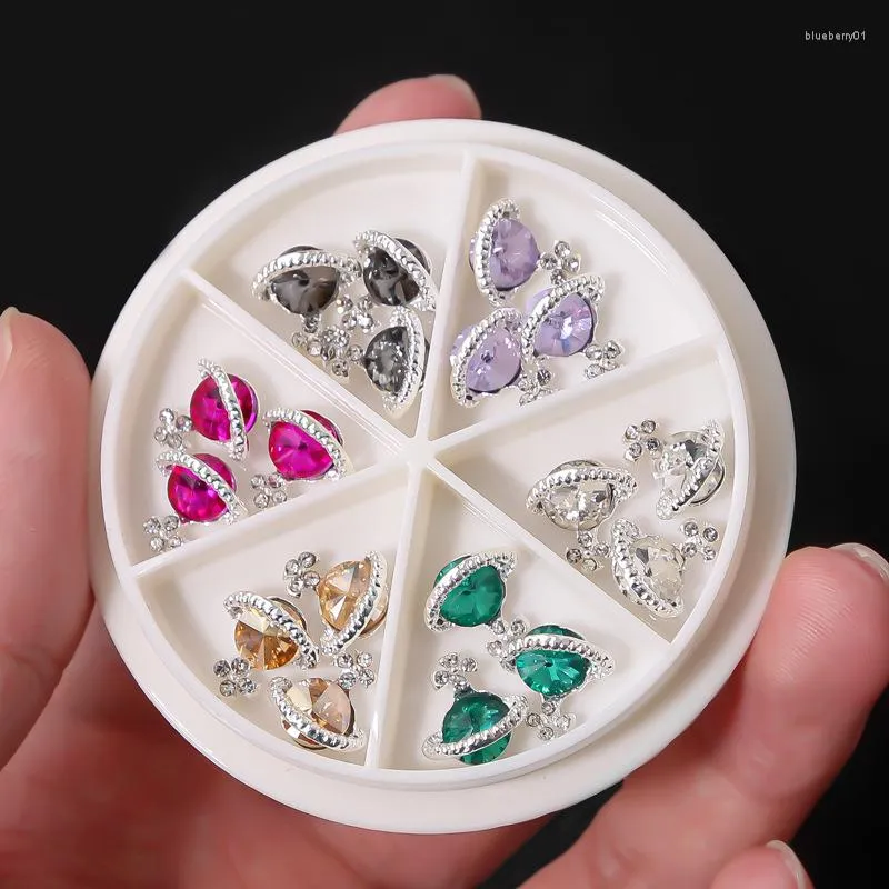 Dekoracje grafiki paznokci 1 koel 18pcs Dekoracja kamienna szkła kryształ planeta urok Bling Rhinestone Stop Zestaw DIY DIY