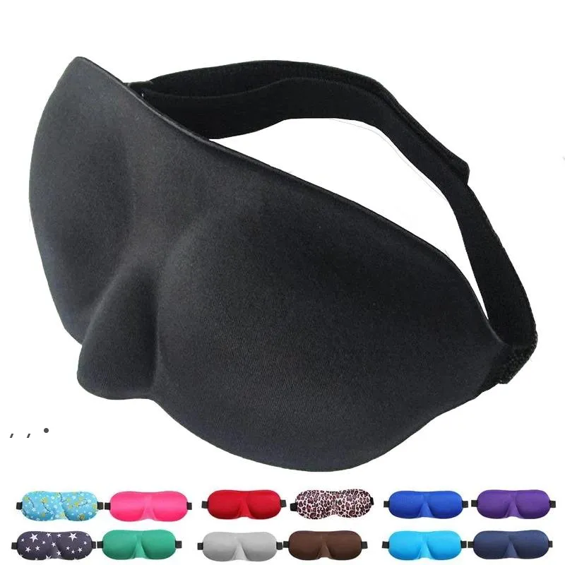 Party Favor 3D Sleep Mask Natural Sleeping Eye Maskade Ckseshade Cover Oczy Oczy Patch Kobiety mężczyźni miękki przenośny opaski z opaską oczy BBD35