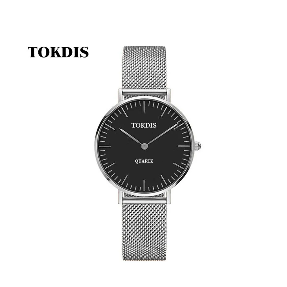 Tokdis Tekaishi مشاهدة الاتجاه غير الميكانيكي الساعات المقاومة للماء Mesh Belt زوجين Quartz Watch الشركة المصنعة تخصيص 292Z