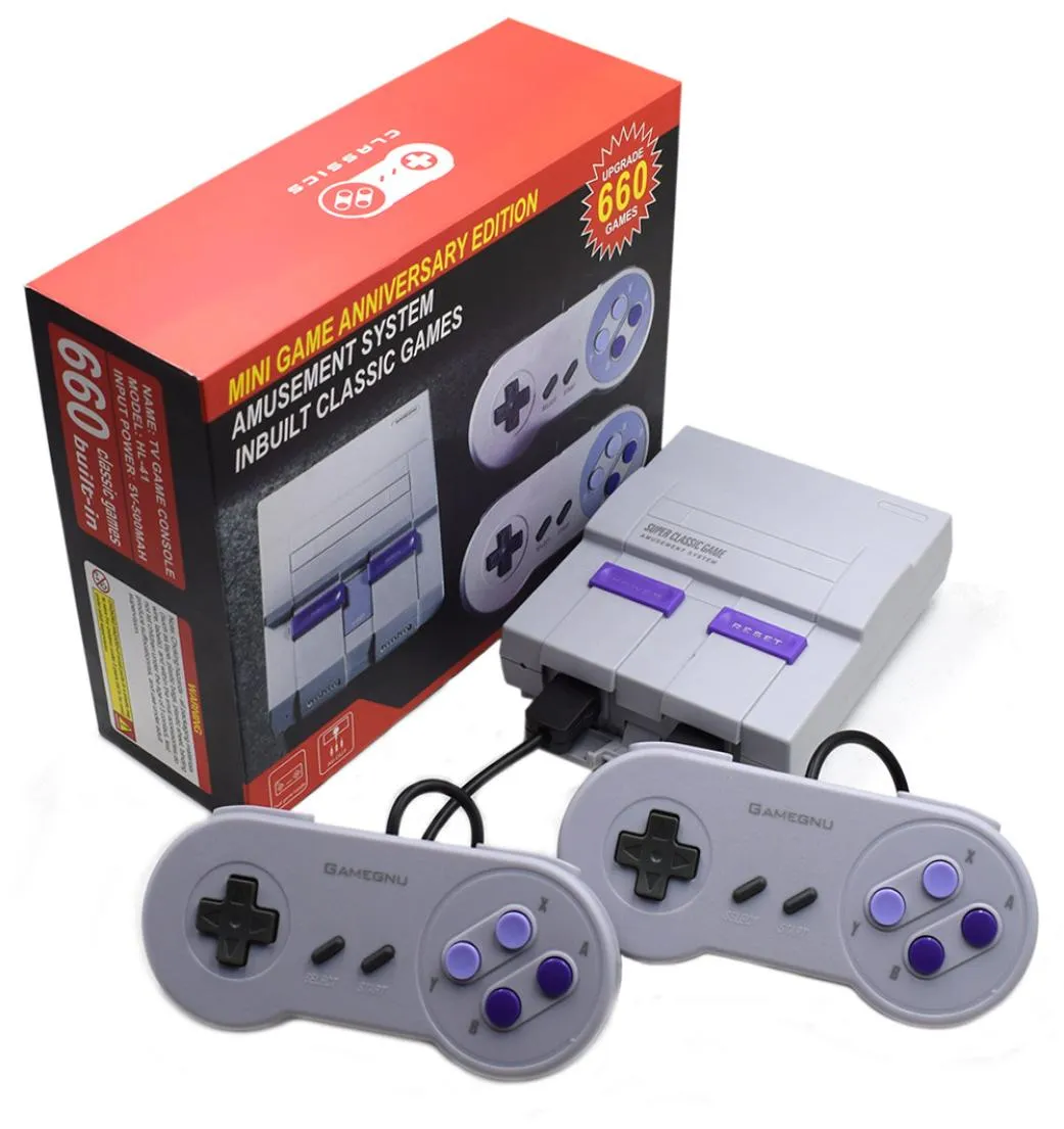 SUPER Classic SFC TV Handheld Mini Portable Game Players Consoles Entertainment System voor 660 NES SNES Games Console6523064