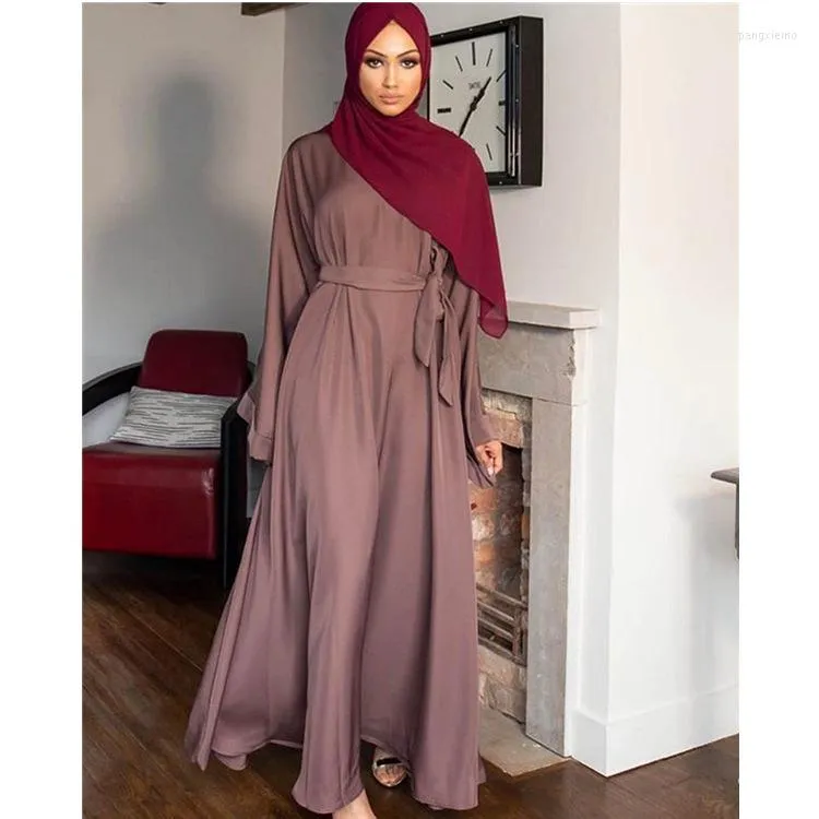 Ethnische Kleidung, muslimisches Kleid, Naher Osten, Dubai, Abayas, Robe, Turban, einfarbig, Damen-Eid-Mubarak-Kaftan