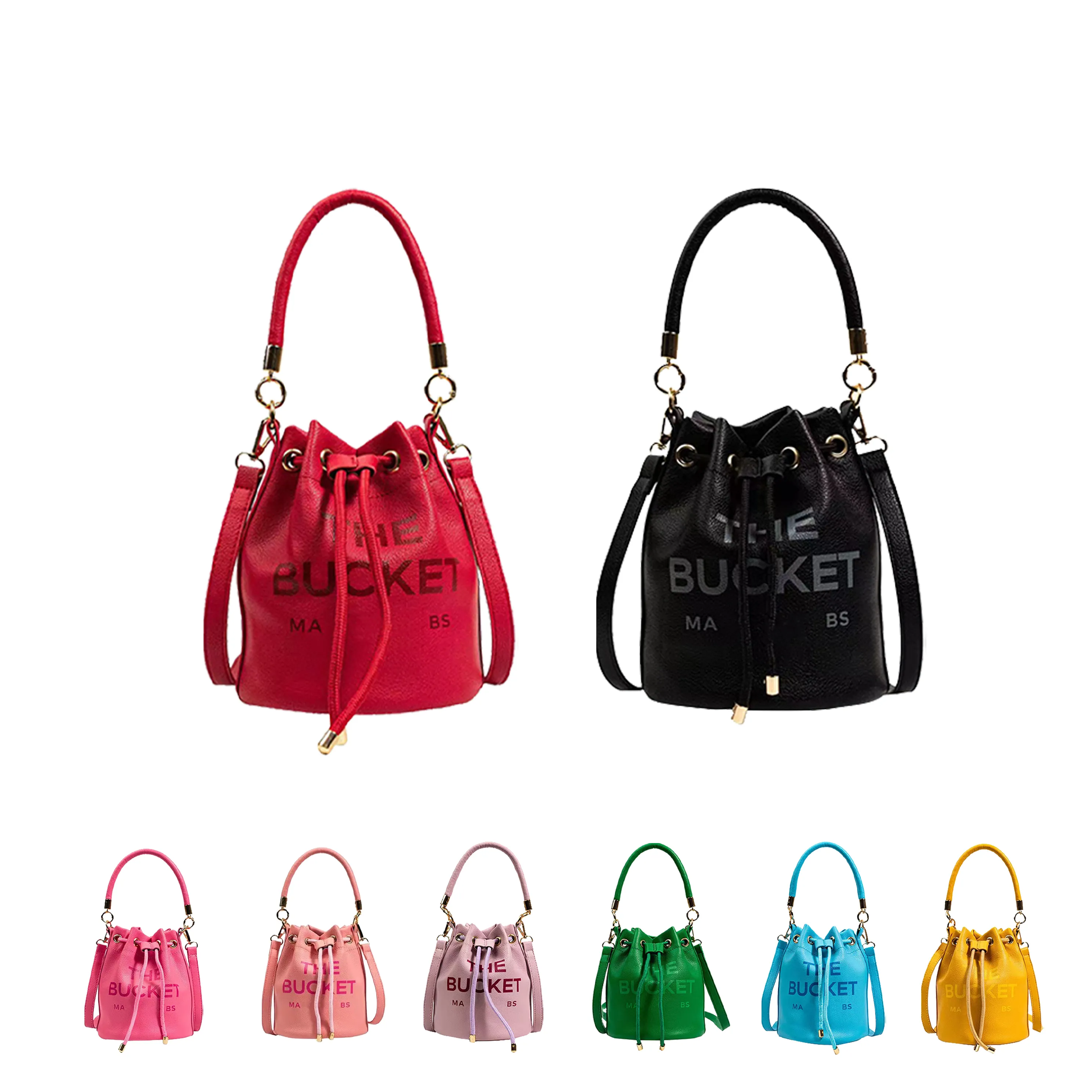 Marc Tote DrawString Pu 버킷 가방 여성 남성용 디자이너 지갑을위한 리넨 지갑 클러치 핸드백 분리 가능한 어깨 스트랩 크로스 바디 캐주얼 가방 캔버스 백