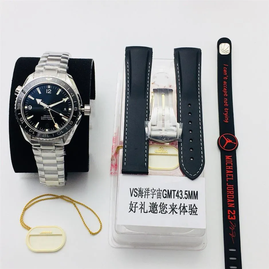 Vs wyprodukował koncentryczny GMT Dwukrotny zegarek nurkowy o średnicy 43 5 mm z 8605 ruchem ceramicznym szafirem Sapphire Crystal Mirror2786