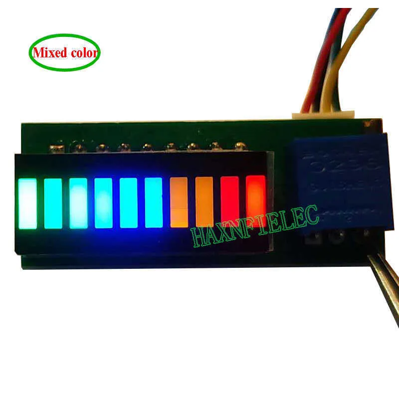 10 Segment Micro Power Amplifier Music Melody Indicator LED Display Level Spectrum Counter DC 9V-12V