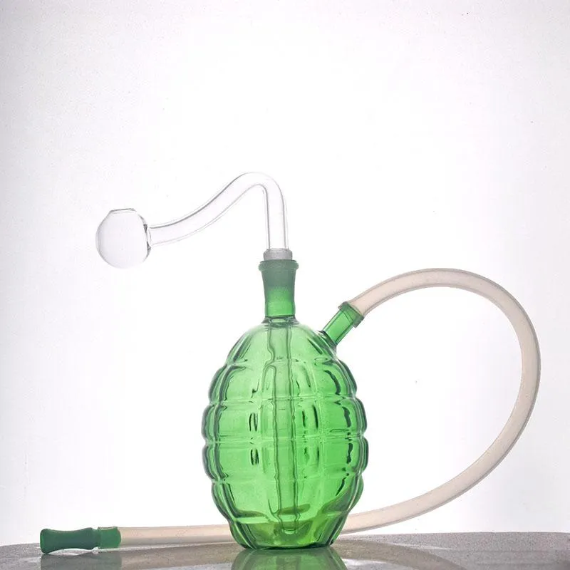 Venda imperdível 10 mm queimador de óleo de vidro feminino Bong cachimbos de água para fumar narguilé com queimadores de óleo masculinos tubos grossos inebriantes para acessórios de fumar 2 lotes