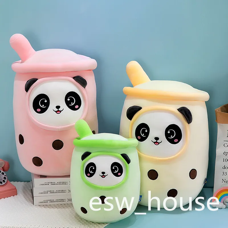 REMEK 50CM Oreiller Peluche Bubble Tea, Boba Peluche, Jouet Doux Thé Au Lait Tasse, Coussin Poupée, Coussin Câlin Traversin Oreiller de Canapé Lit, Cadeau pour Enfants Filles Garçons,QB02 (D) (A