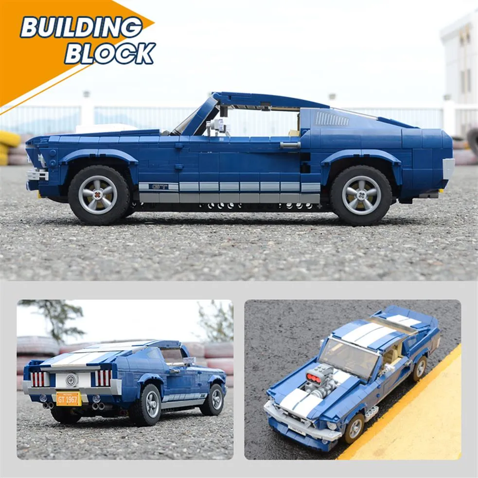 21047 Высокотехнологичные серии Block Classic Car American Muscle Racing автомобиль 1648pcs Строительные блоки Brick Toys Kids День рождения подарочный набор 302p