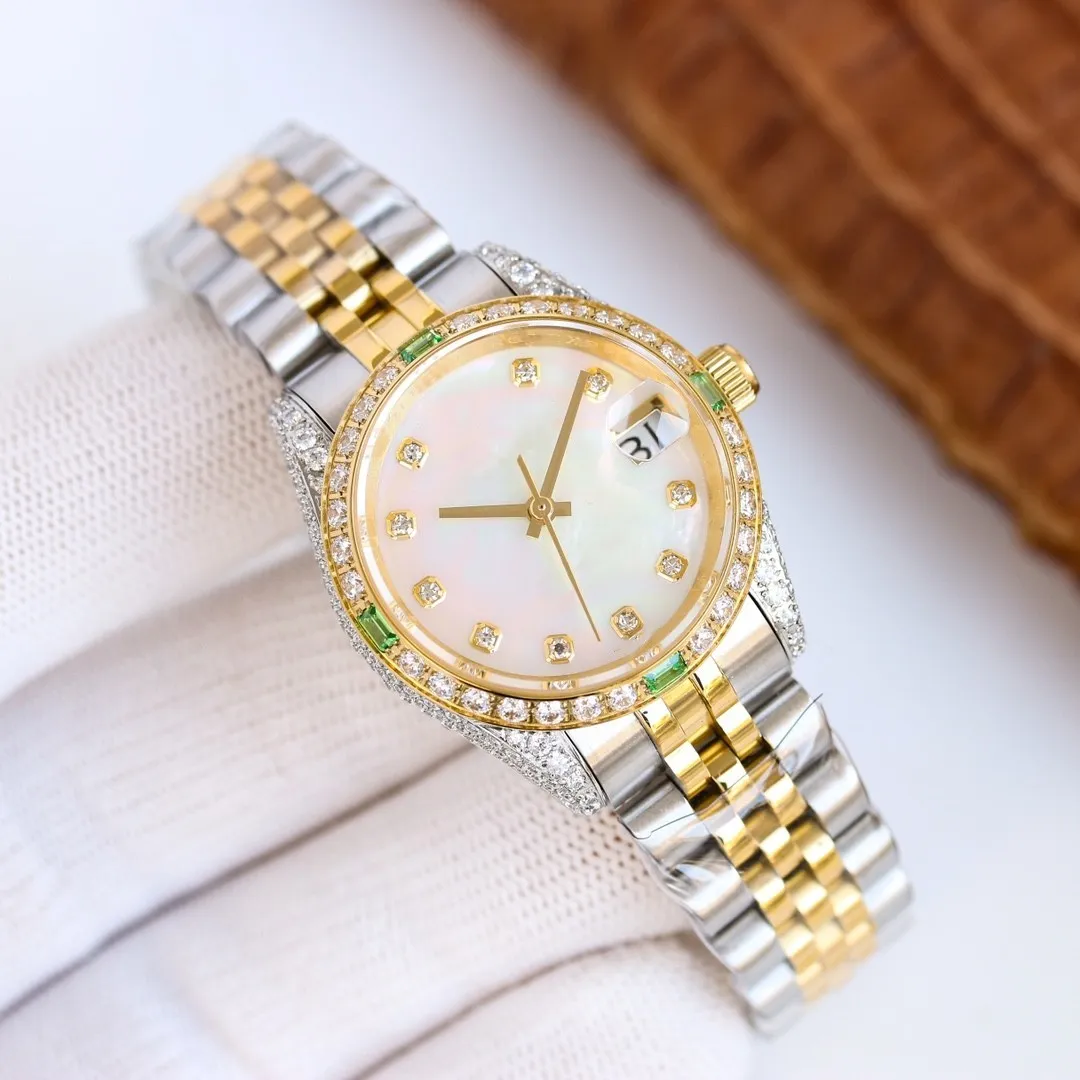 Popular women's machinery watch fashion 31mm stainless steel gold watch plate waterproof personality girl snake Diamond moissanite designer watches