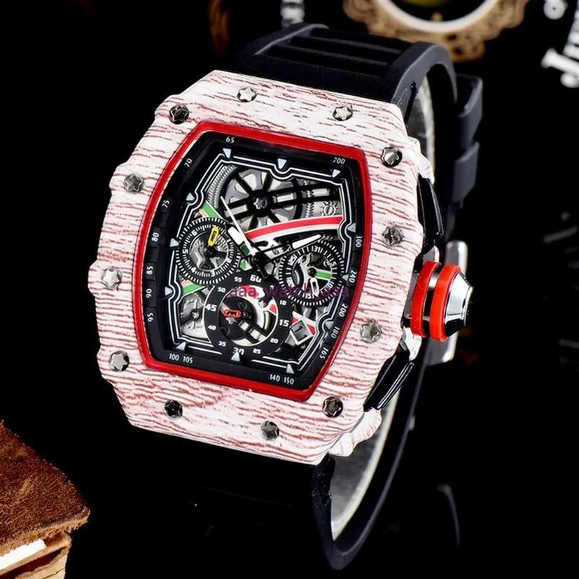 7-7 мэн Montre de Luxe Watches Силиконовый ремешок модельер-дизайнер Спортивный Кварц Аналоговые часы Relogio Masculino232513