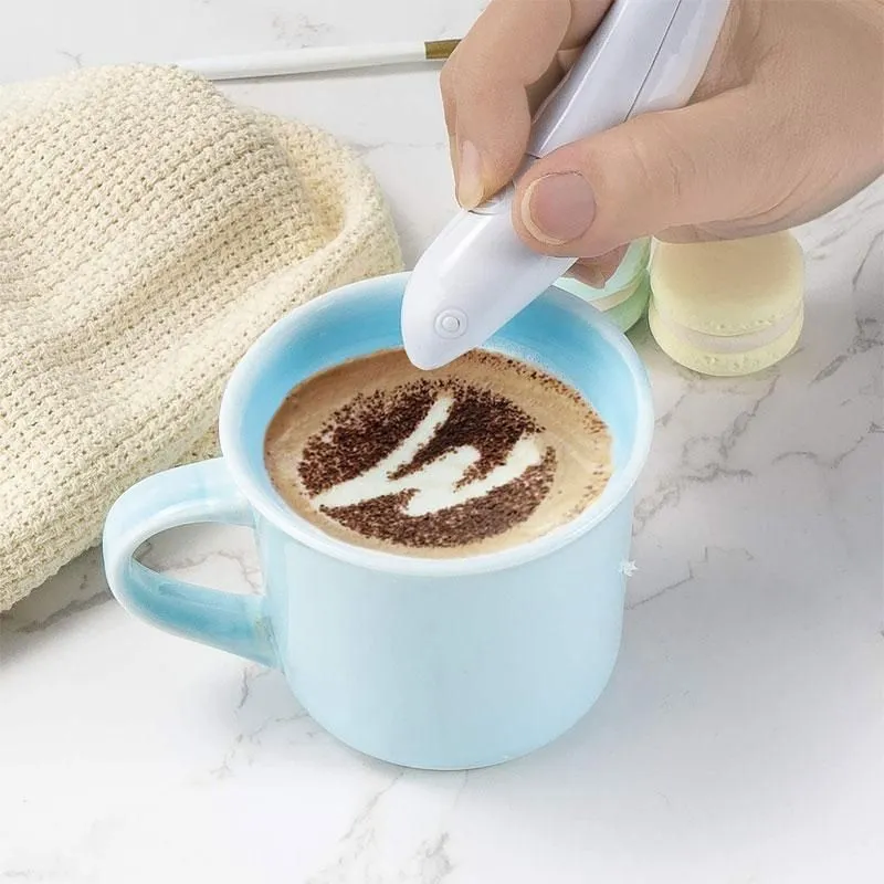 Electrical Latte Art Pen for Coffee Cake Spice Pen Cake Decor