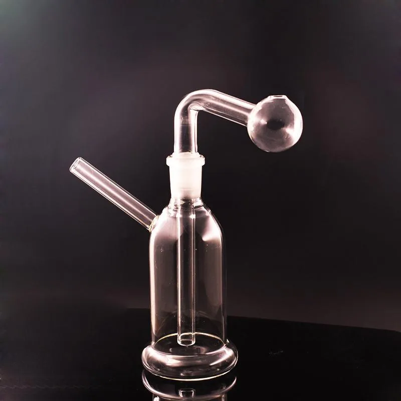 14mm Joint Glass Oil Burner Bong Smoking Pipes Thick Ash Catcher Hookah Recycler Water Bongs for Smoking Tools with Downsten Oil Burner Pipe 2pcs