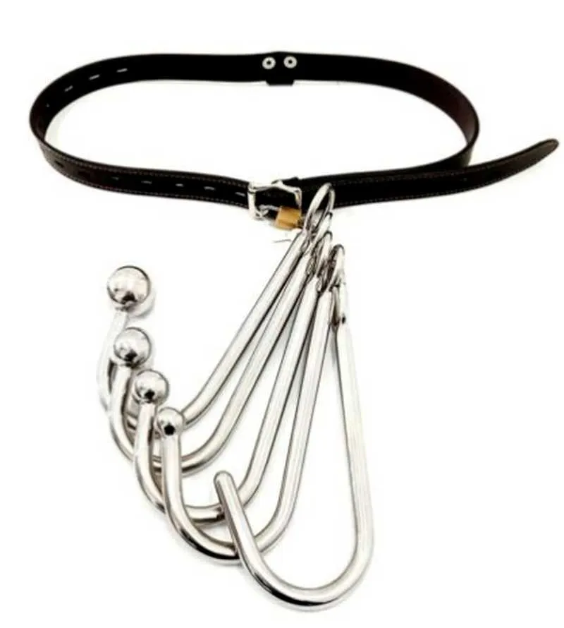 Beauty Items Leather Waist Chastity Belt Restraints with Stainless Steel Hook Plug Genuine Adjustable Straps Bondage BDSM