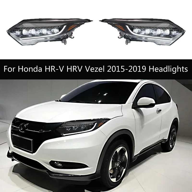 Reflektory samochodowe Montaż Dynamiczny struprowy sygnał sygnał Wskaźnik Honda HR-V HRV Vezel Reflight Lampa przednia lampka na dzień